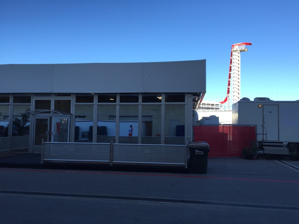 The Marussia Garage sits empty this weekend at Circuit of The Americas